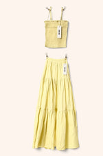 Conjunto Dany en Butter Yellow - largo de algodón, Amor Amore