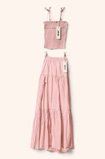 Conjunto Ricarda en Rose Quartz - largo de algodón, Amor Amore