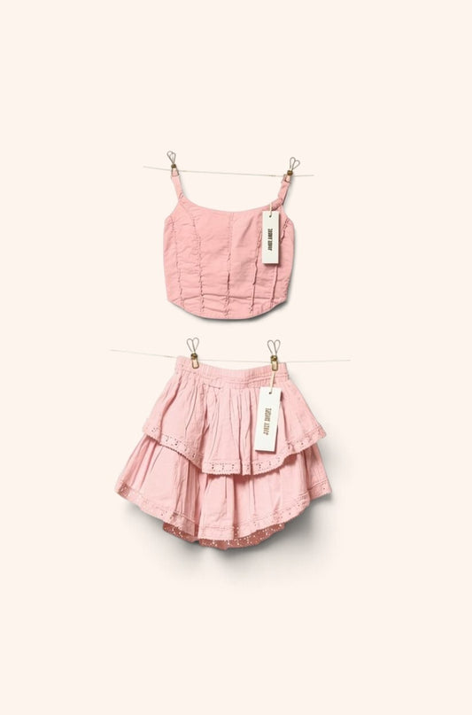 Conjunto Sabina en Rose Quartz - corto de algodón, Amor Amore
